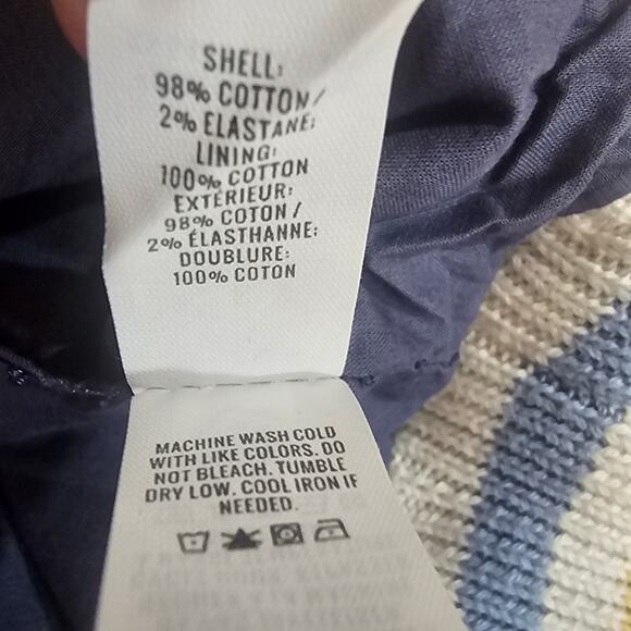 Aerie Corduroy Varsity Bomber Jacket NWT Blue Cream Retro Style  Size S - Picture 4 of 5